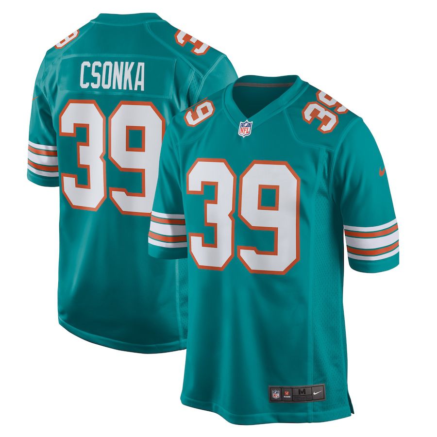 Men Miami Dolphins #39 Larry Csonka Nike Aqua Retired Player NFL Jersey